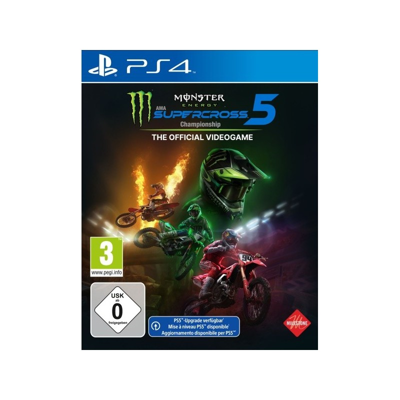 PLAION Monster Energy Supercross - The Official Videogame 5 Standard Tedesca, Inglese PlayStation 4