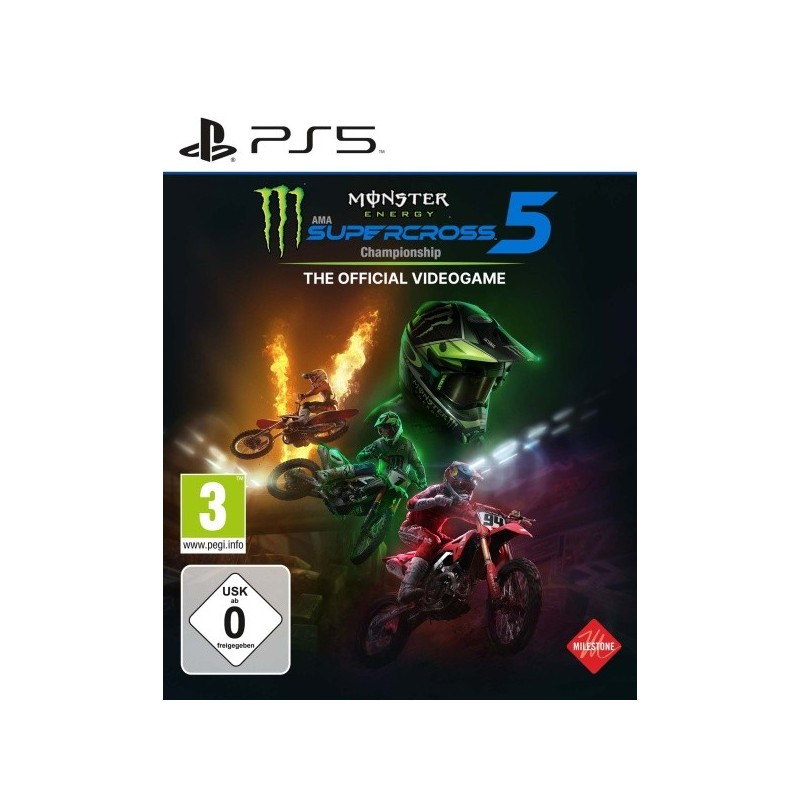 PLAION Monster Energy Supercross - The Official Videogame 5 Standard Tedesca, Inglese PlayStation 5