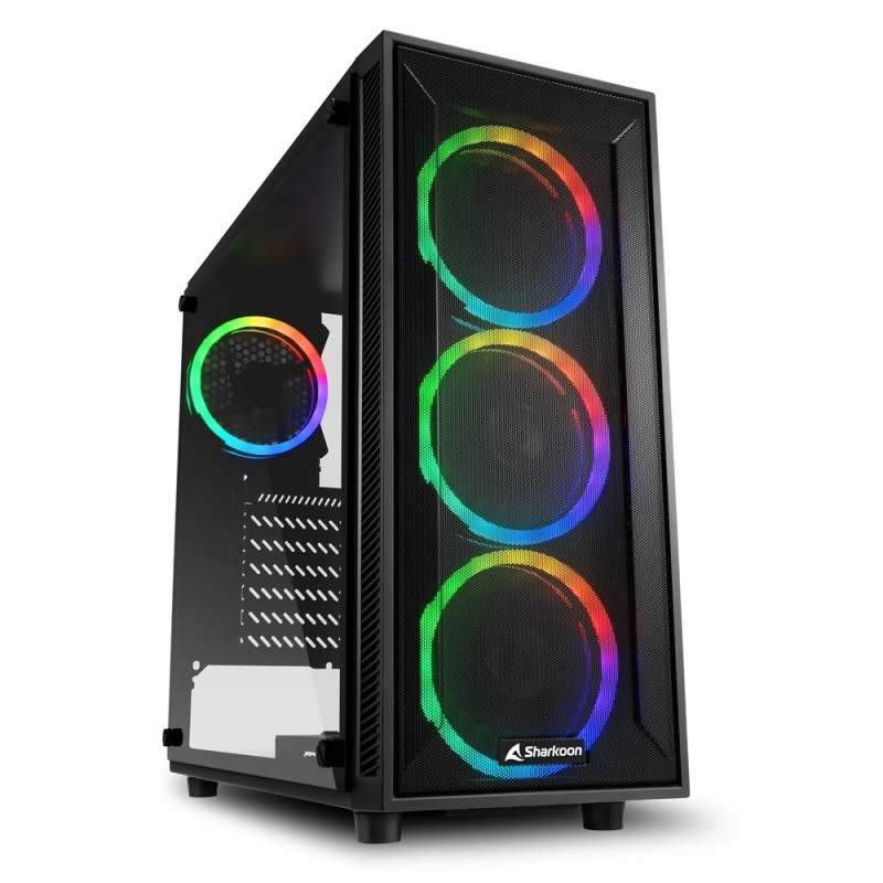 Sharkoon TG4M RGB computer case Desktop Nero