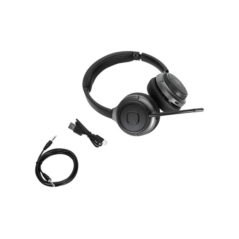 Targus AEH104GL cuffia e auricolare Con cavo e senza cavo A Padiglione Musica e Chiamate USB tipo-C Bluetooth Nero