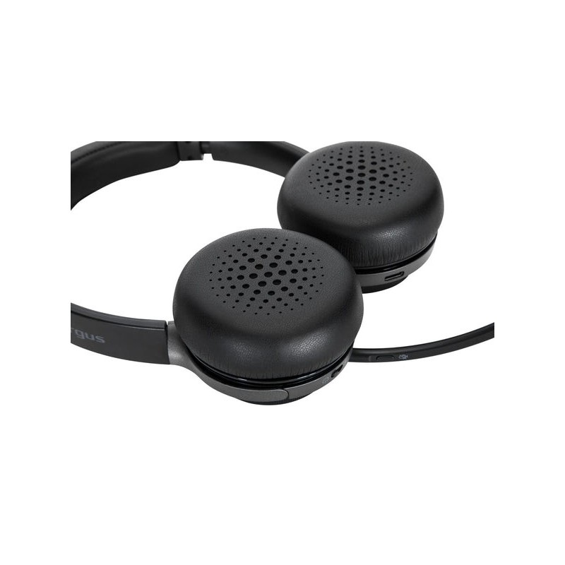 Targus AEH104GL cuffia e auricolare Con cavo e senza cavo A Padiglione Musica e Chiamate USB tipo-C Bluetooth Nero