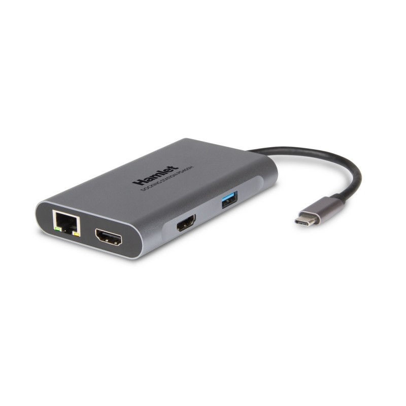 Hamlet HDKC-PD400H replicatore di porte e docking station per laptop Cablato USB 3.2 Gen 1 (3.1 Gen 1) Type-C Grigio