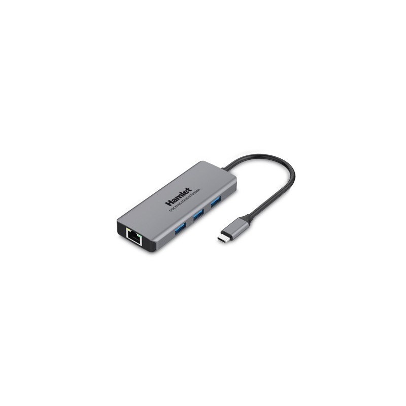 Hamlet HDKC-PD200A replicatore di porte e docking station per laptop Cablato USB 3.2 Gen 1 (3.1 Gen 1) Type-C Grigio