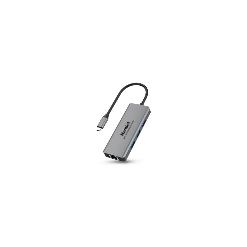 Hamlet HDKC-PD200A replicatore di porte e docking station per laptop Cablato USB 3.2 Gen 1 (3.1 Gen 1) Type-C Grigio