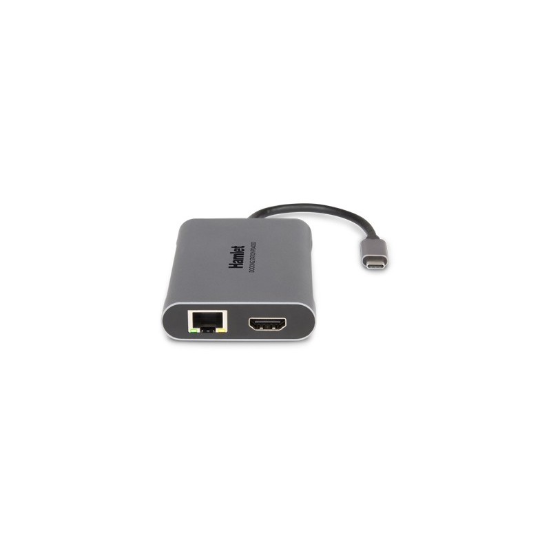 Hamlet HDKC-PD400D replicatore di porte e docking station per laptop Cablato USB 3.2 Gen 1 (3.1 Gen 1) Type-C Grigio