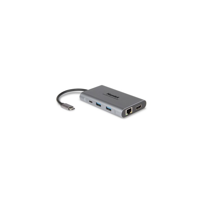 Hamlet HDKC-PD400D replicatore di porte e docking station per laptop Cablato USB 3.2 Gen 1 (3.1 Gen 1) Type-C Grigio