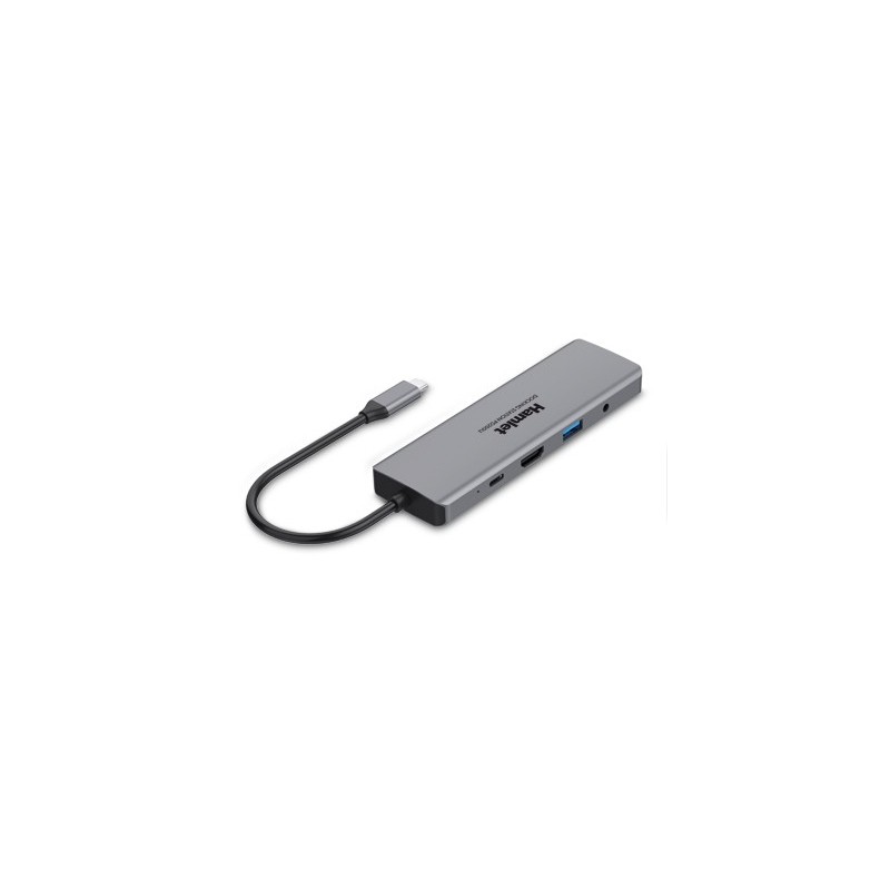 Hamlet HDKC-PD200 replicatore di porte e docking station per laptop Cablato USB 3.2 Gen 1 (3.1 Gen 1) Type-C Grigio