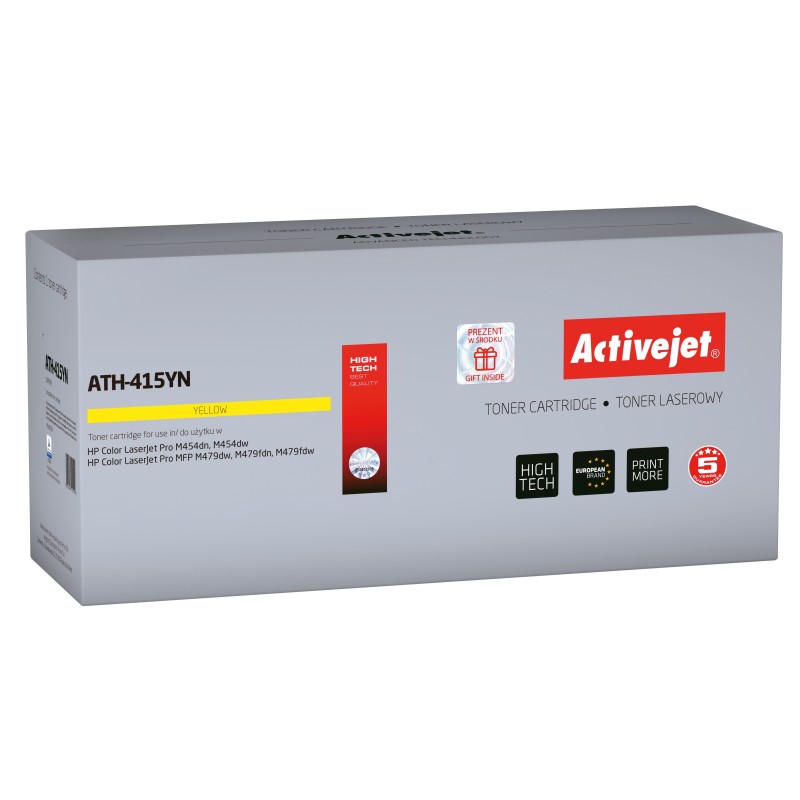 Activejet Toner ATH-415YN per stampante HP Sostituzione HP 415A W2032A Supremo 2100 pagine Giallo, con chip