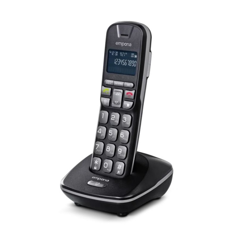 Emporia TH-21 cornetta del telefono Ricevitore telefonico DECT Identificatore di chiamata Nero