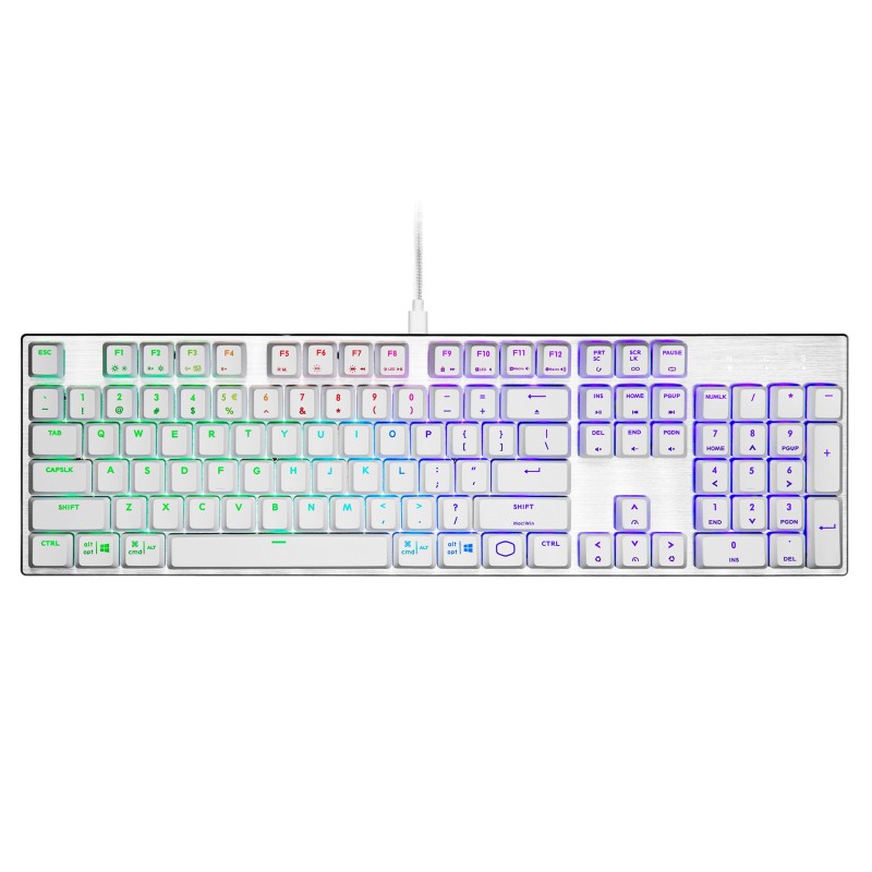 Cooler Master Periferiche SK652 tastiera USB QWERTY Italiano Argento, Bianco