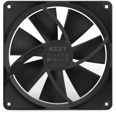NZXT F140 RGB Case per computer Ventilatore 14 cm Nero 1 pz