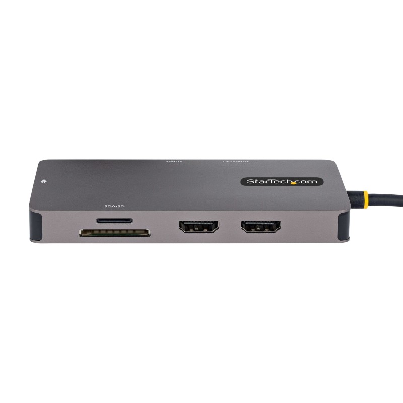 StarTech.com Adattatore USB C Multiporta, Doppio HDMI 4K 60Hz, Hub USB A 5Gbps a 2 porte, 100W Power Delivery Pass-Through,