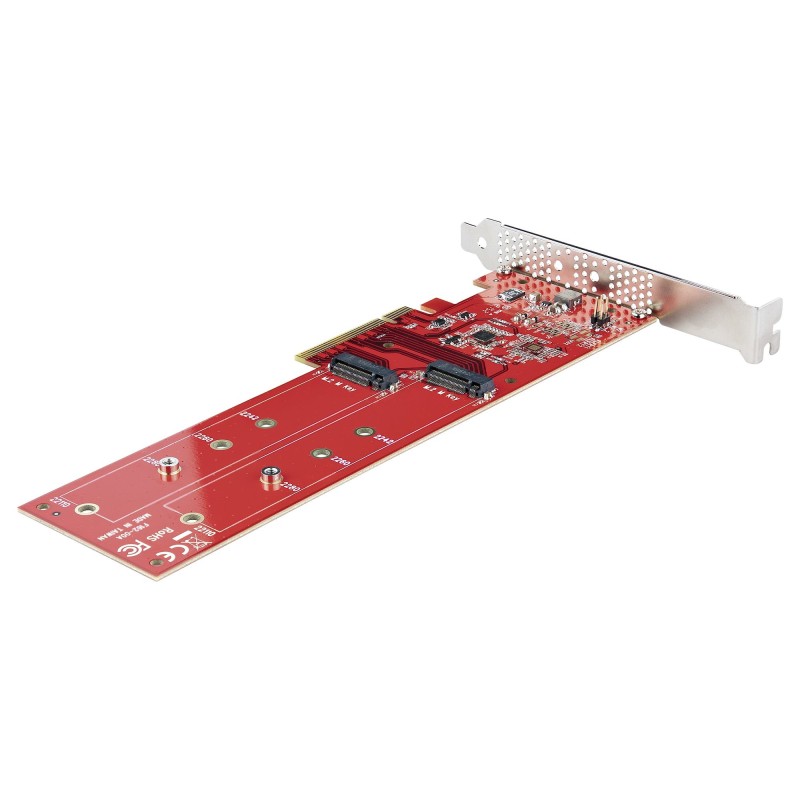 StarTech.com Adattatore PCI Express M.2 NVMe - Scheda Adattatore PCIe 4.0 x8 x16 a Doppio SSD M.2 NVMe or AHCI, 7.8Gbps per