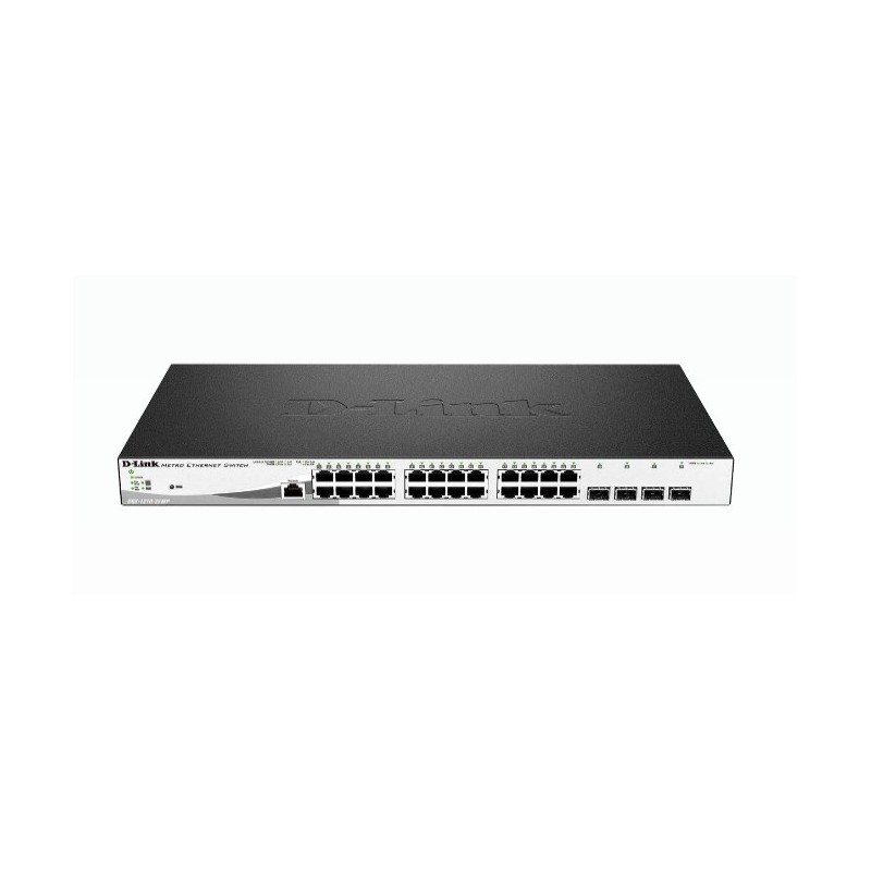 D-Link DGS-1210-28MP switch di rete Gestito L2 Gigabit Ethernet (10 100 1000) Supporto Power over Ethernet (PoE) 1U Nero, Grigio