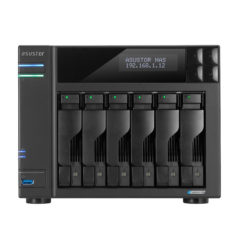 Asustor LOCKERSTOR 6 NAS Desktop Collegamento ethernet LAN Nero N5105