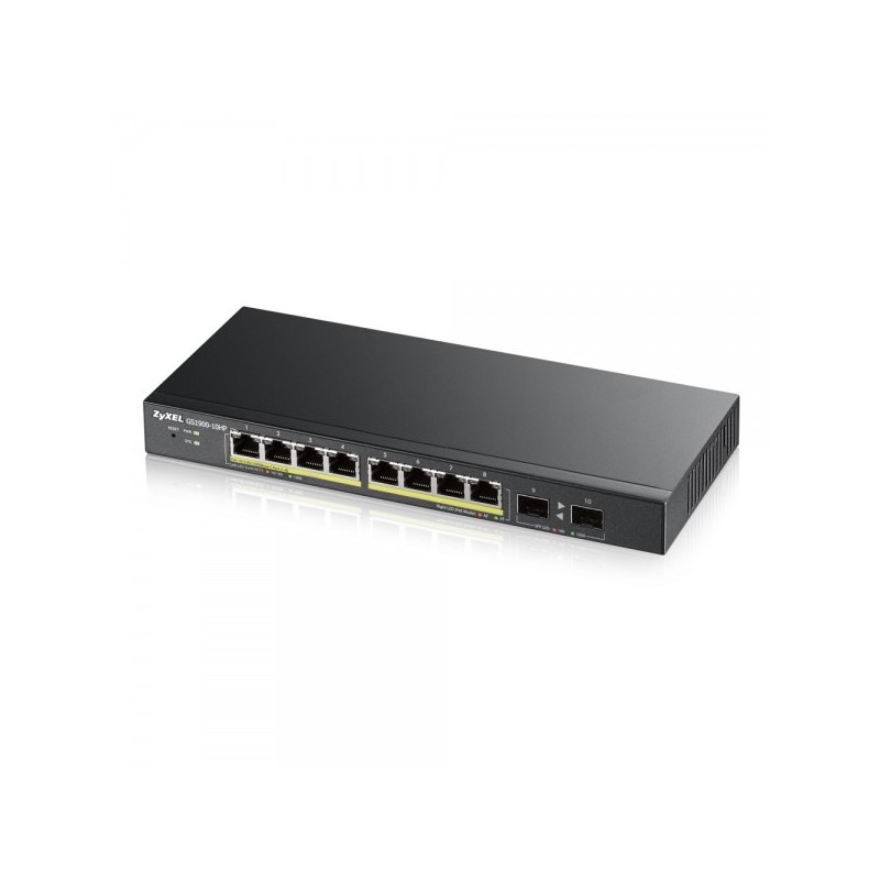 Zyxel GS1900-8HP v3 PoE Gestito L2 Gigabit Ethernet (10 100 1000) Supporto Power over Ethernet (PoE) Nero