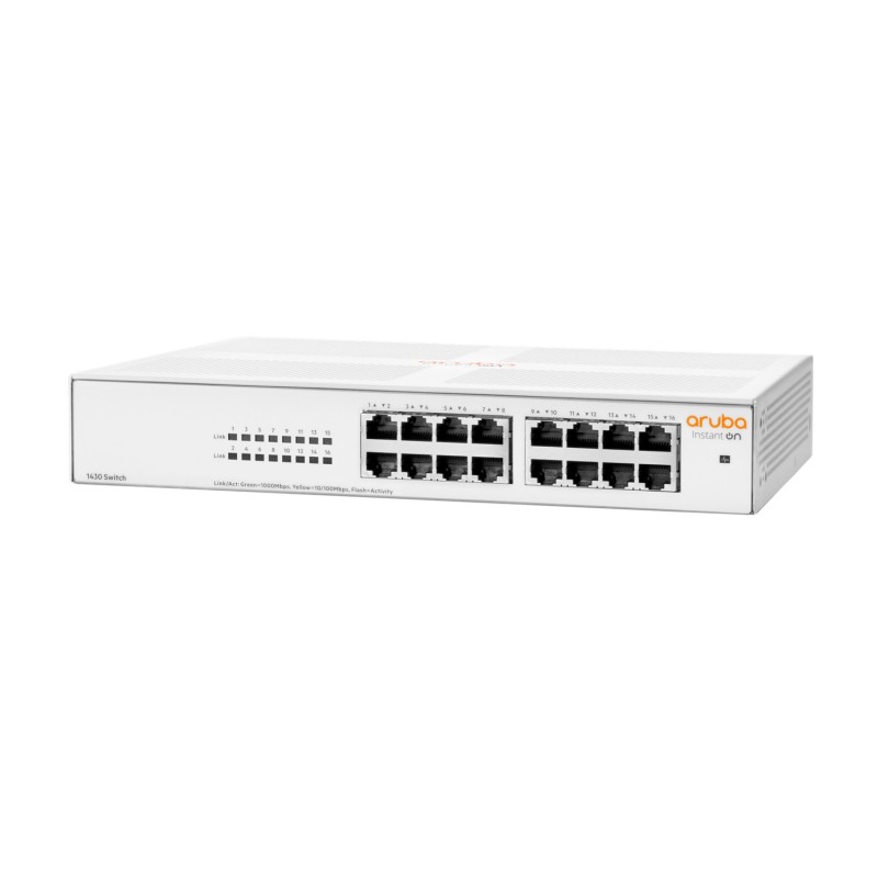 Aruba Instant On 1430 16G Non gestito L2 Gigabit Ethernet (10 100 1000) 1U Bianco