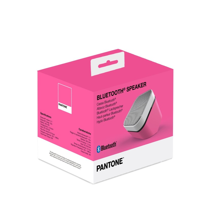 Pantone PT-BS003R altoparlante portatile e per feste Rosa 3 W