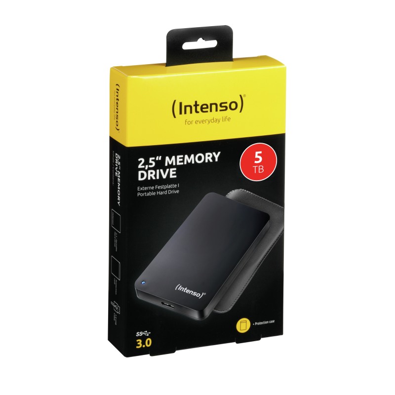 Intenso HDD 5TB USB3 2.5P CON FOLDER disco rigido esterno Nero