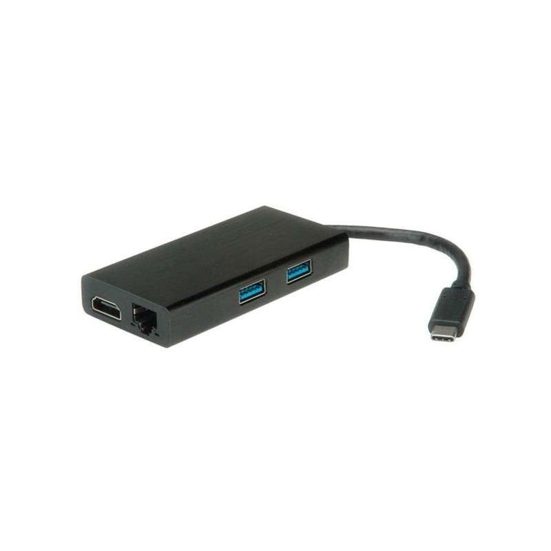 ITB ROS3251 replicatore di porte e docking station per laptop USB 3.2 Gen 1 (3.1 Gen 1) Type-C Nero