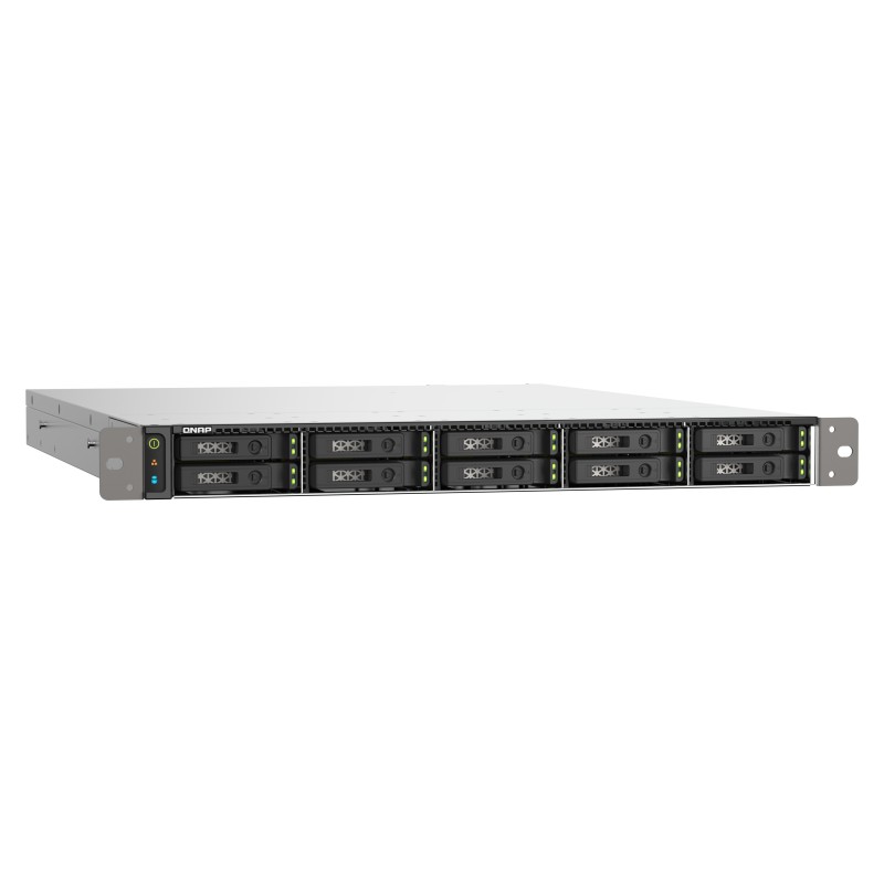 QNAP TS-h1090FU NAS Rack (1U) Collegamento ethernet LAN Nero, Grigio 7302P