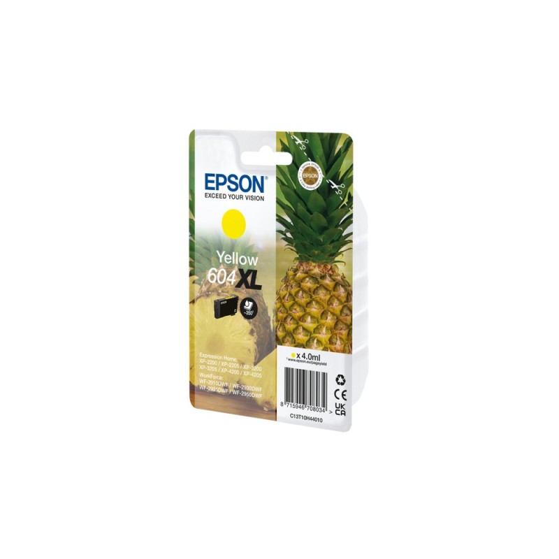 Epson 604XL cartuccia d'inchiostro 1 pz Originale Resa elevata (XL) Giallo