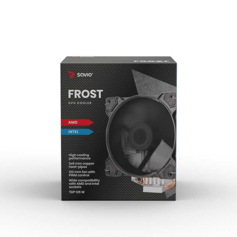 Savio CPU Cooler FROST Processore Raffreddatore d'aria Nero, Argento