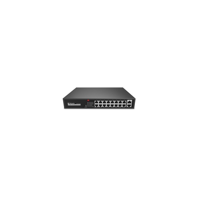 Atlantis Land NetPower G18PoE16 Non gestito Fast Ethernet (10 100) Supporto Power over Ethernet (PoE) Nero