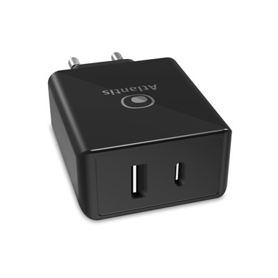 Atlantis Land P008-PD65-2U Caricabatterie per dispositivi mobili Computer portatile Nero AC Interno