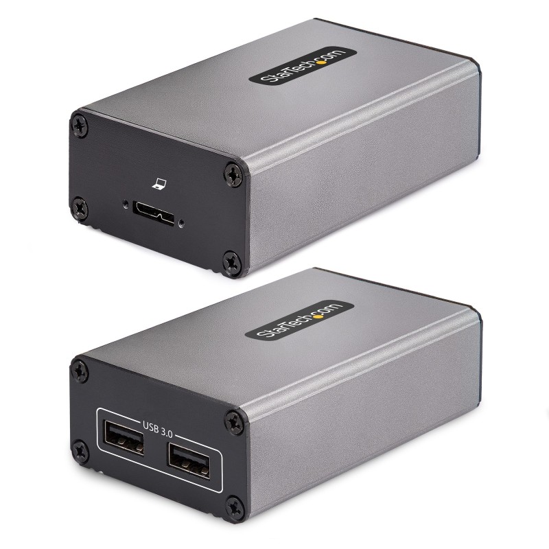 StarTech.com Extender USB 3.0 a 2 Porte su Fibra Multimodale OM3 - LC LC - Hub 2x USB-A 5Gbps - Resistente Estensore USB su