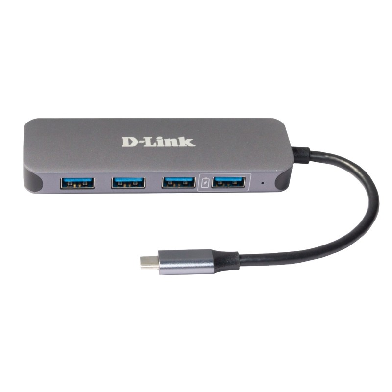 D-Link DUB-2340 hub di interfaccia USB tipo-C 5000 Mbit s Grigio