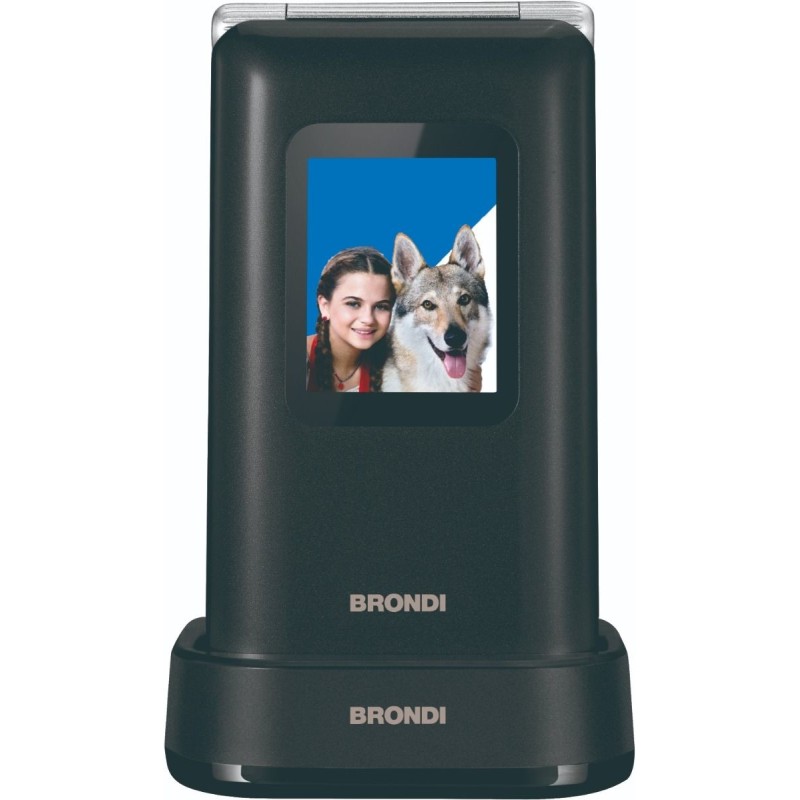 Brondi Amico Prezioso 4,5 cm (1.77") Nero, Metallico Telefono cellulare basico