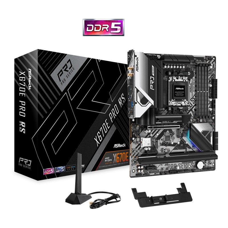 Asrock X670E Pro RS AMD X670 Presa di corrente AM5 ATX