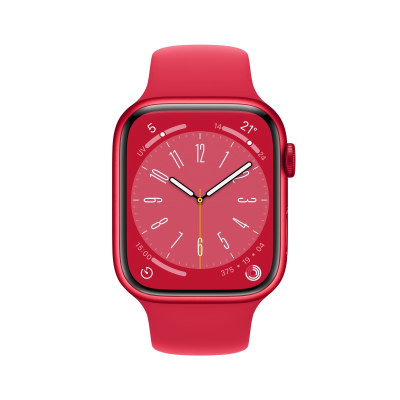 Apple Watch Series 8 GPS 41mm Cassa in Alluminio color (PRODUCT)RED con Cinturino Sport Band (PRODUCT)RED - Regular