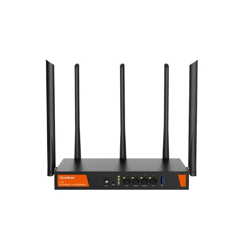 Tenda W30E AX3000 router wireless Gigabit Ethernet Dual-band (2.4 GHz 5 GHz) Nero