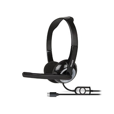 Hamlet HHEADMUS-C cuffia e auricolare Cablato A Padiglione Musica e Chiamate USB tipo-C Nero