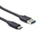 Hamlet XCU3A-UC31-MM10 cavo USB 1 m USB 3.2 Gen 1 (3.1 Gen 1) USB C USB A Nero