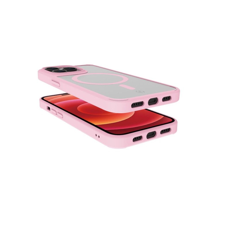 Celly Magmatt custodia per cellulare 17 cm (6.7") Cover Rosa, Trasparente