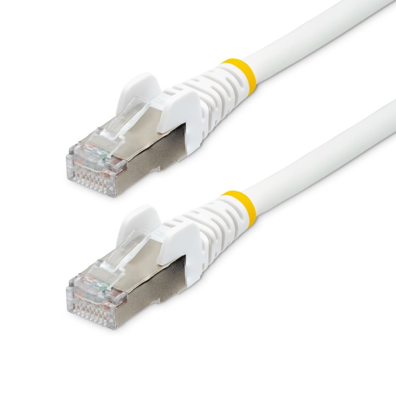 StarTech.com Cavo Ethernet CAT 6a - 2m - Bianco - Cavo di rete LAN Low Smoke Zero Halogen (LSZH) - 10GbE 500MHz 100W PoE++ -