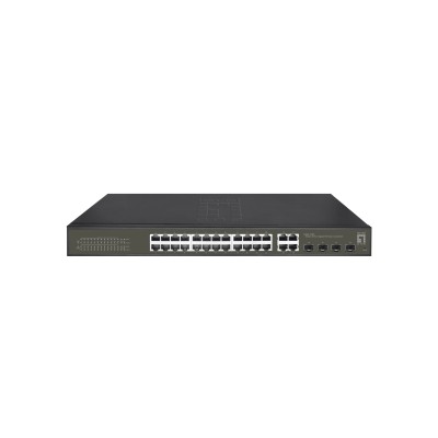 LevelOne GES-2128P switch di rete Gestito L2 Gigabit Ethernet (10 100 1000) Supporto Power over Ethernet (PoE) Nero