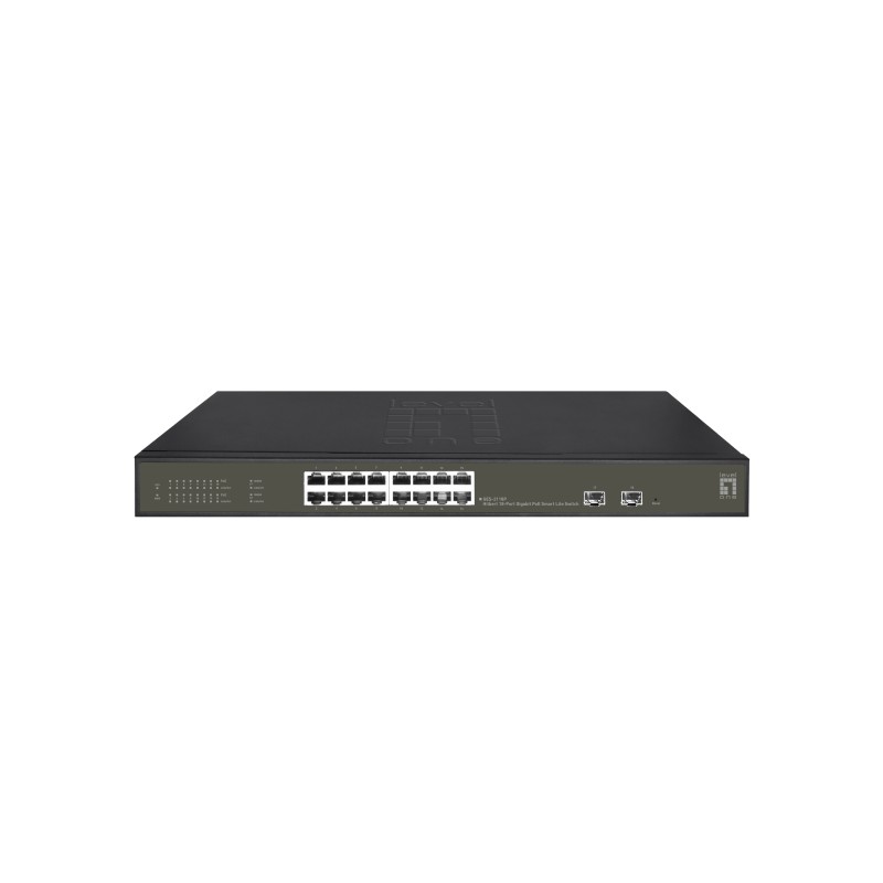 LevelOne GES-2118P switch di rete Gestito L2 Gigabit Ethernet (10 100 1000) Supporto Power over Ethernet (PoE) Nero