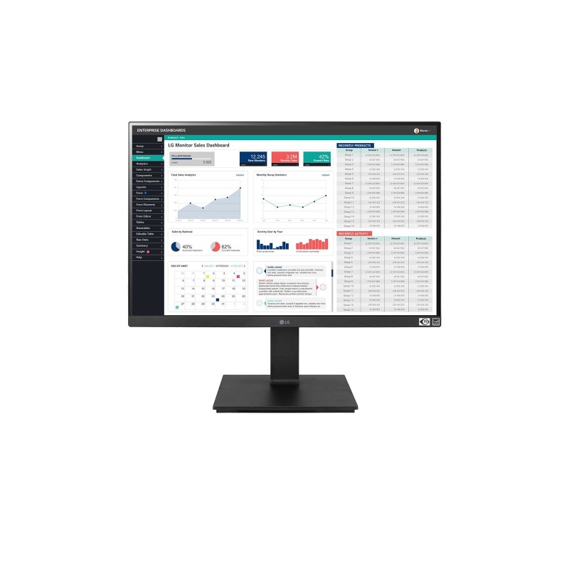 LG 24BQ55WY-B.AEU Monitor PC 61 cm (24") 1920 x 1200 Pixel Full HD LED Nero