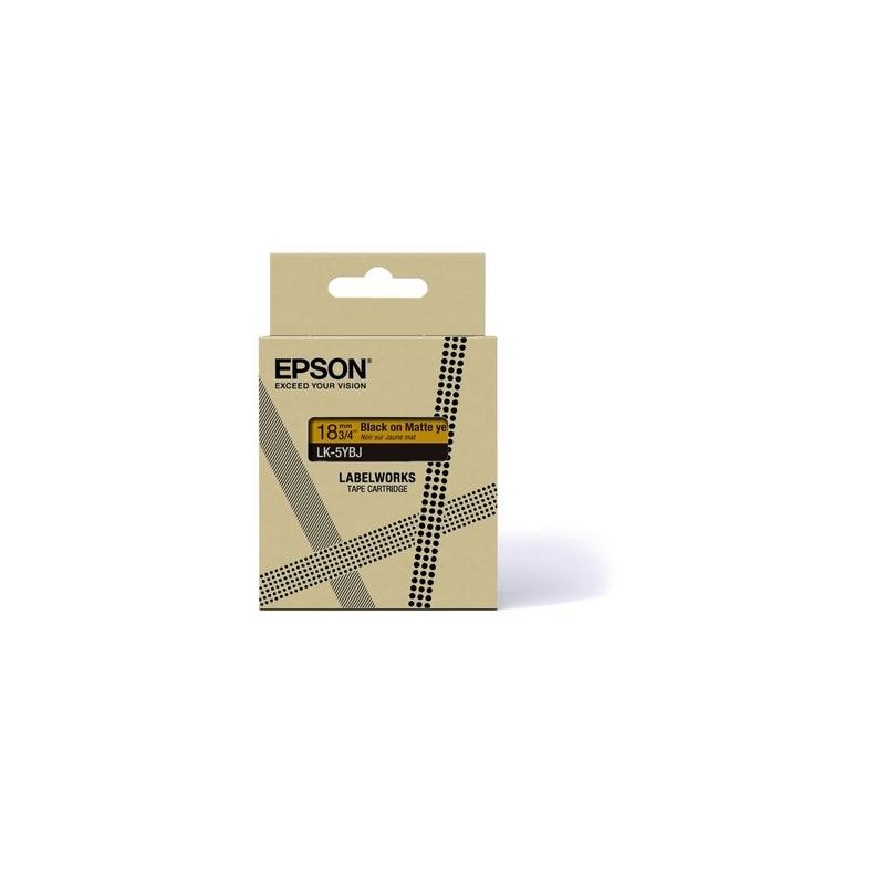 Epson C53S672075 nastro per etichettatrice Nero su giallo