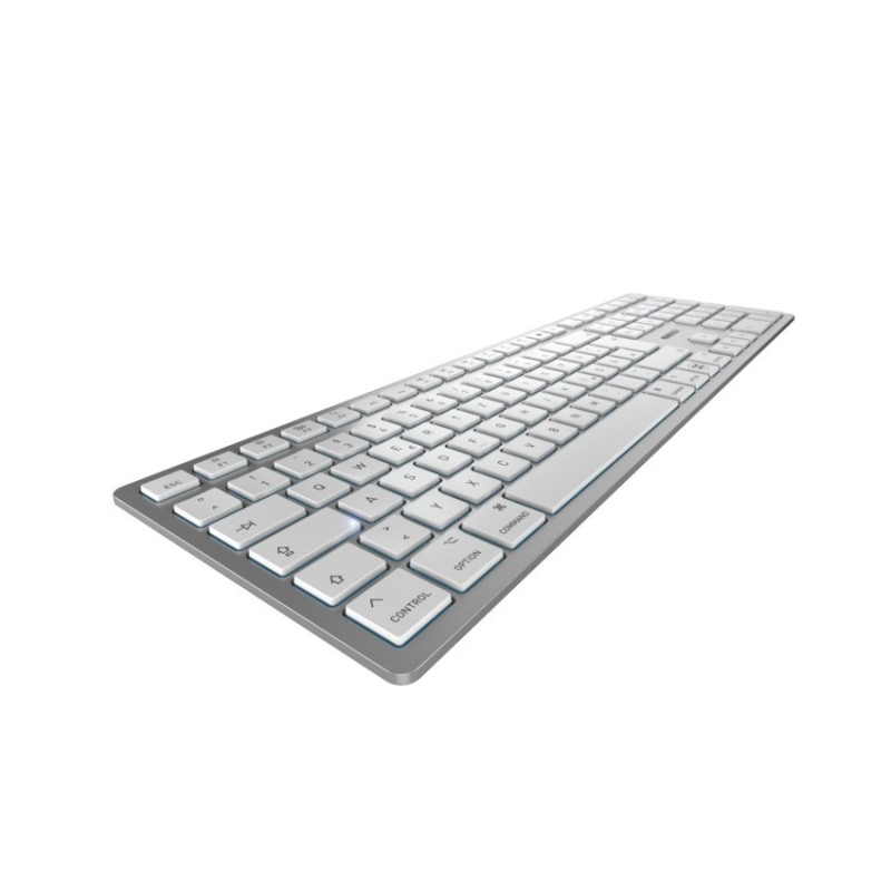 CHERRY KW 9100 SLIM FOR MAC tastiera USB + Bluetooth QWERTZ Tedesco Argento