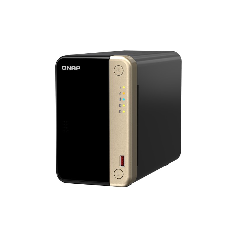 QNAP TS-264 NAS Tower Collegamento ethernet LAN Nero, Oro N5095