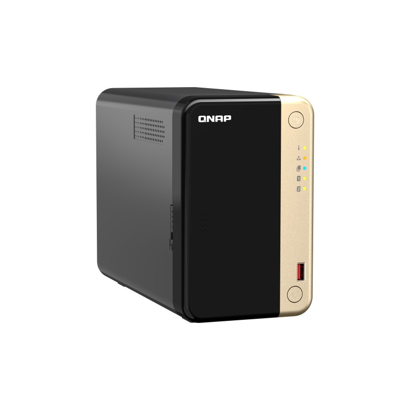 QNAP TS-264 NAS Tower Collegamento ethernet LAN Nero, Oro N5095