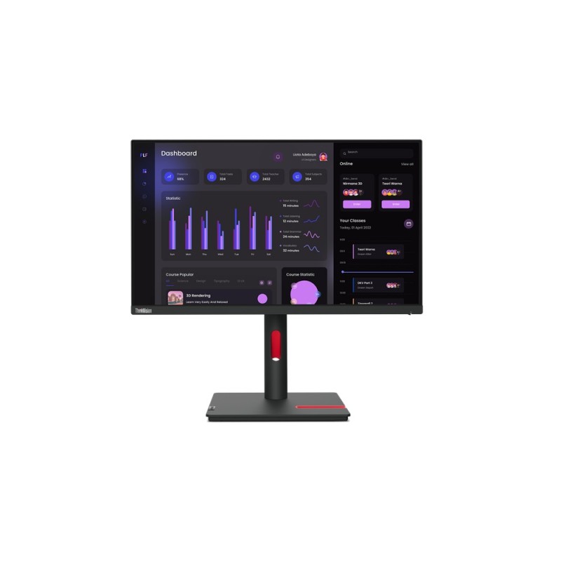 Lenovo ThinkVision T24i-30 LED display 60,5 cm (23.8") 1920 x 1080 Pixel Full HD Nero