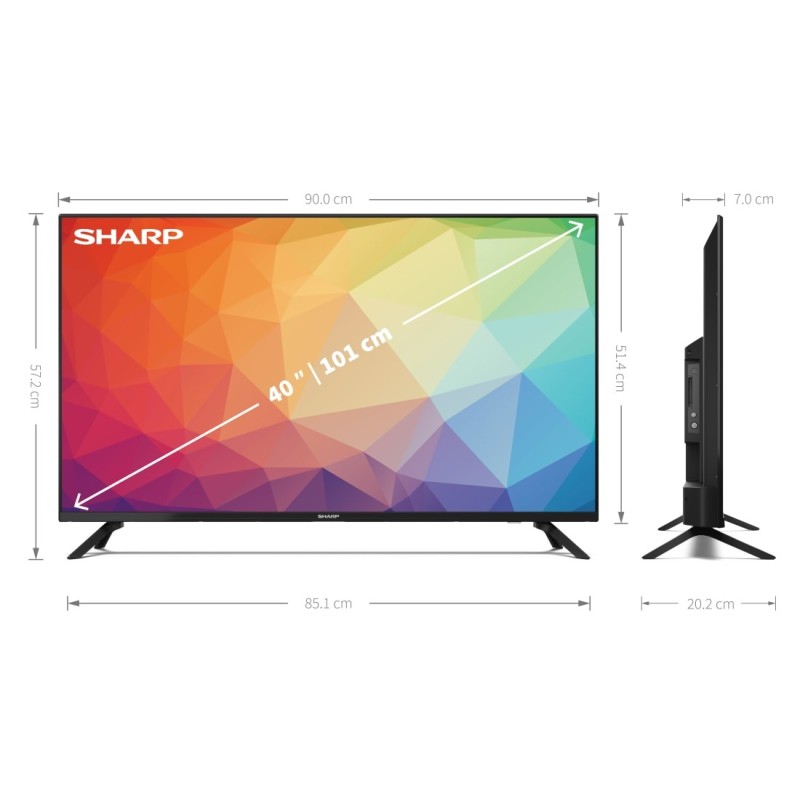 Sharp 40FG2EA TV 101,6 cm (40") Full HD Smart TV Wi-Fi Nero 400 cd m²