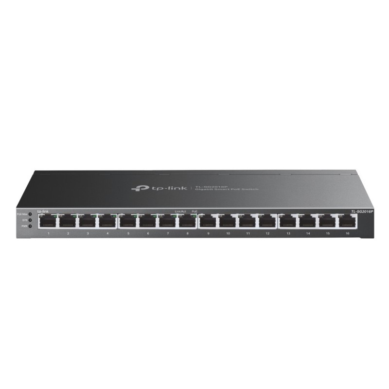 TP-Link JetStream TL-SG2016P switch di rete L2 L3 L4 Gigabit Ethernet (10 100 1000) Supporto Power over Ethernet (PoE) Nero