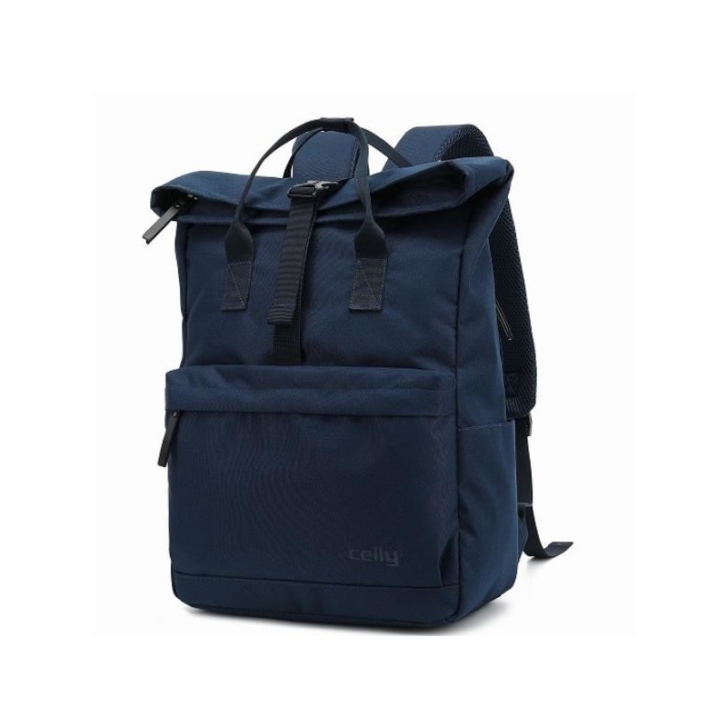 Celly VENTUREPACKBL zaino Zaino da viaggio Blu PU pelle, Poliestere